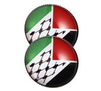 SUPVOX Broches Metálicos Bandera de Palestina, 2 Unidades de 1 Pulgada en Aleación de Zinc, Accesorio para Prendas y Mochilas en Concentraciones y Públicos