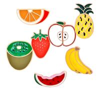 SUPVOX Broches para Mujer 7 Piezas Forma de Frutas Diseño Caricatura Bisutería Metálica Decorativa para Ropa Mochilas y Sombreros Accesorios de Moda Verano
