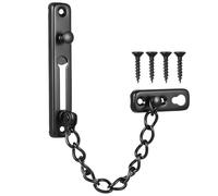 SUPVOX Cadena de Puerta de Acero Inoxidable 304 Negra para Seguridad Mejorada en Puertas Delanteras y Ventanas de Balcón Diseño Moderno y Uso Versátil