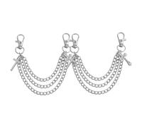 SUPVOX Cadena de Zapatos Metálica para Mujer Colgante de Cruz, Joyería de Cadena para Botas y Zapatillas, Accesorio Decorativo Color Claro para Calzado Agujeros, Estilo Hip Hop, 1 Par