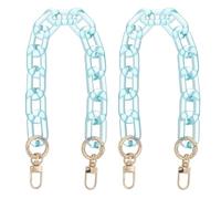 SUPVOX Cadena Decorativa de Acrílico y Metal para Bolso de Mano y Bandolera, Correa Intercambiable, Diseño Moderno, 2 Piezas Ocasiones