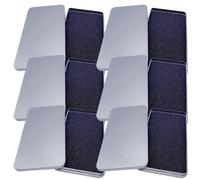 SUPVOX Caja de Almacenamiento Multifuncional de Hojalata 6 Unidades 170x90x15 Mm Tapa Plana Plateada y Pantalla de Vidrio Templado para Organizador de Fundas Protectoras de Teléfono,