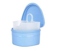 SUPVOX Caja de Baño para Dentadura Postiza con Contenedor de Red Estuche Funda para Dentaduras Protesis Dental