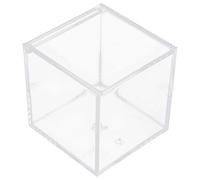 SUPVOX Caja de Dulces Cuadrada Transparente 10x10x10 Cm, Contenedor Multifuncional de Plástico para Almacenamiento de Chocolates, Organizador de Regalos y Accesorios, Adecuado