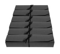 SUPVOX Caja de Embalaje para Chocolates y Macarrones, 6 Rejillas, Negro, 24X5.5X3.5 CM, Set de 6 Piezas, Diseño Que Permite Organización Sencilla, para Regalos en Ocasiones Obsequios
