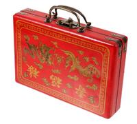 SUPVOX Caja De Madera para Mahjong Chino Estilo Organizador De Azulejos Almacenamiento Portátil para Entusiastas del Mahjong