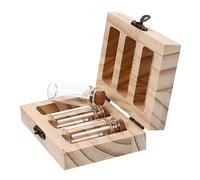 SUPVOX Caja de Madera y Decoración 3 Frascos, Preservación Segura para Almacenamiento de Cabello Fetal y Cordón Umbilical para Bebés Recién Nacidos