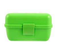 SUPVOX Caja de Pesca Portátil de Plástico Verde, Organizador de Aparejos con Doble Capa, 23x16x13 Cm, Caja Pequeña para Señuelos y Accesorios para Pesca al Aire Libre