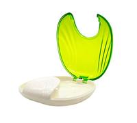 SUPVOX Caja de Plástico para Almacenamiento de Dentaduras Postizas Caja de Dentadura Transparente Fácil de Transportar Contenedor de Dientes Postizos para Viajes Al Aire Libre en El Hogar (Verde Fluorescente)