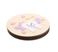 SUPVOX Caja de Recuerdo Infantil Redonda Púrpura de Madera | Compartimentos Separados, Tapa Cerrada Estructura Estable, para Conservar Dientes, Cordón y Cabello