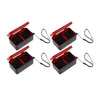 SUPVOX Caja Organizadora para Cebos de Pesca de Lombrices Doble Compartimento Mediana Plástico Resistente con Cierre Hermético Soporte Portátil para Almacenamiento y Conservación de