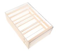 SUPVOX Caja para Collares y Pendientes Gancho para Colgar y Compartimentos Flexibles, Expositor de Joyas de Plástico para Escritorio, Organizador Funcional para Mujeres y Niñas en