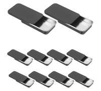 SUPVOX Cajas Metálicas Pequeñas Tapa Deslizante, Juego de 10 Unidades 60x33x11 Mm Negras, Contenedores Compactos de Hojalata para Almacenamiento y Organización en Fiestas y