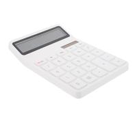 SUPVOX Calculadora Básica Solar para Estudiantes Doble Alimentación Color Blanco Calculadora Pequeña Portátil para Herramienta de Cálculo para Matemáticas y Oficina Escolar