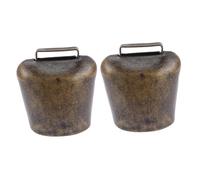 SUPVOX Campanas para Ganado de Metal de Cobre Antiguo, Campanas Ruidosas Colgantes, Tamaño Mediano, Accesorio Agrícola para Pastoreo, Collar de Mascotas, Suministros para Animales de Granja