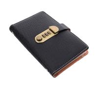 SUPVOX Carpeta de Ahorro con Candado y Contraseña Organizador de Dinero en PU con Textura Cocodrilo Tamaño Compacto Color Negro Misterioso Diario de Presupuesto y Seguimiento de