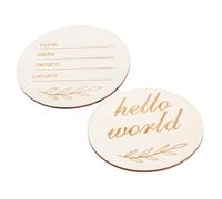 SUPVOX Carteles de Madera Minimalistas Nombre Personalizado 2 Piezas para Anuncio de Recién Nacido para Fotos y Decoración en Obsequio para Nuevos Padres