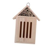 SUPVOX Casa De De Madera Natural para Jardín Refugio para Abejas y Polinizadores Hotel De De Instalación Abejas La Biodiversidad Exterior