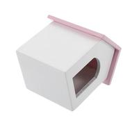 SUPVOX Casa Miniatura De Muñecas 1:12 con Techo Blanco y Paredes Blancas Decoración De Pajarera Exterior