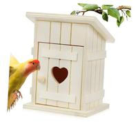 SUPVOX Casa para Pájaros De Exterior De Madera Natural Sin Pintar, Nido para Pájaros Pequeños, Tamaño 8x7x10 Cm, Sitio De Anidación Segura para Periquitos, Adecuado para Jardín y Amantes Fauna
