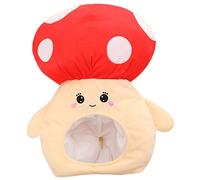 SUPVOX Casco De Hongos Gorras Para Mujer Accesorios De Setas Felpa Sombreros Para Mujer Champiñón Cosplay Bonnets Para Mujeres Sombrero De Fiesta Tocado De Setas Disfraz Algodón