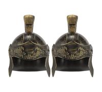 SUPVOX Casco Vikingo y Casco Soldado Romano Ajustable para Disfraz, Sombreros de Guerrero Medievales, Accesorios para Cosplay y Fiestas Temáticas, 2 Piezas en Color Dorado