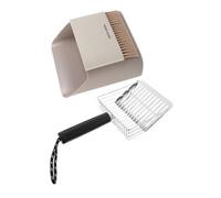 SUPVOX Cat Litter Scoop with Holder Stainless Steel Heavy Duty Poop Scooper Ergonomic Handle For Comfortable Cat Litter Cleaning and Gardening Tasks Removable Storage Base