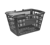 SUPVOX Cesta de Almacenamiento de Plástico Portátil Asas Dobles Capacidad 18 Litros Resistente y Multifuncional para Supermercado Cocina y Baño Organizador de Condimentos y Artículos