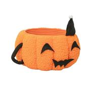 SUPVOX Cesta De Almacenamiento Tejida De Cuerda De Algodón Forma De Calabaza Cesta De Juguetes Para Organizador De Escritorio Para Guardar Juguetes y Golosinas Halloween