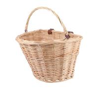 SUPVOX Cesta de Bicicleta de Mimbre y Fácil de Colocar con Asa, Color Caqui, Superficie Lisa Adecuado para Almacenamiento y Decoración en Bicicletas Color Aleatorio