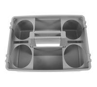 SUPVOX Cesta de Limpieza de Mano de Plástico 3 Compartimentos y Asa Ergonómica para Almacenamiento y Organización de Suministros de Limpieza en Hogar y Hotel