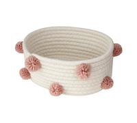 SUPVOX Cesta Organizadora Tejida de Algodón Pequeña Rosa Cuerda para Almacenamiento de Cosméticos y Escritorio, Contenedor Abierto Multifuncional para Hogar y Oficina