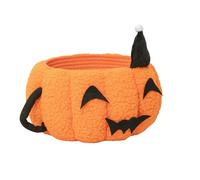 SUPVOX Cesta Pequeña de Almacenamiento para Juguetes de Cesta Tejida Mano de Cuerda de Algodón Forma de Organizador de Escritorio para Halloween y Dulces para Decorativa Naranja