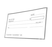 SUPVOX Cheques Falsos Gigantes Reutilizables de Cartón 76,2x40,6 Cm para Bromas, Presentaciones y Fiestas Superficie de Escritura Borrable y Papel Resistente