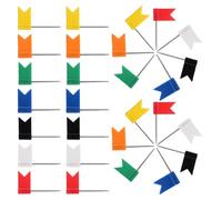 SUPVOX Chinchetas para Mapas Forma de Bandera Juego de 300 Unidades Mezcla de Colores Cabeza de Plástico Resistente y Punta de Acero Ideales para Tableros de Corcho Planificación de