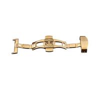 SUPVOX Cierre Automático Accesorio para Reloj Botón Pulsador de Acero Dorado, Hebilla Fácil de Abrir y Cerrar para Correa de Reloj Resistente y Elegante