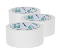 SUPVOX Cinta adhesiva blanca de papel kraft 45 mm x 30 m, autoadhesiva para embalaje y envío, resistente y multipropósito, 3 rollos para sellado de cajas y bricolaje