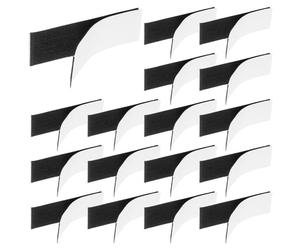 SUPVOX Cinta Adhesiva Doble Cara de Gancho y Bucle de Nailon Negra 3x10 Cm, 20 Pares, Cinta Fuerte Autoadhesiva para Alfombras, Pared y Decoración del Hogar