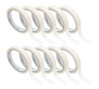 SUPVOX Cinta de Papel Crepé de Color Claro para Enmascarar 15mm X 20m, 10 Piezas, Adhesiva y Fácil de Rasgar para Pintura y Manualidades, Cinta de Enmascarar Sola Cara para Bricolaje