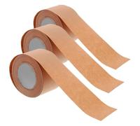 SUPVOX Cinta de Papel Kraft Marrón Reforzada 57mm X 30m, 3 Rollos Multiusos para Embalaje de Cajas, Sellado Resistente y Adhesivo Fuerte, Adecuado para Embalaje y Envíos