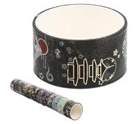 SUPVOX Cinta Washi Adhesiva Decorativa de Papel Estampado de Foil Dorado 12 Rollos de 2 Metros Cada Uno Adecuado para Scrapbooking Manualidades y Decoración de Álbumes y Diarios