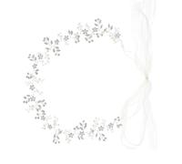 SUPVOX Cinturón de Cadena Nupcial Plateado Flores y Perlas para Vestido de Novia, Accesorio de Boda Elegante y Faja Decorativa para Vestidos de Fiesta