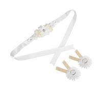 SUPVOX Cinturón Floral para Embarazadas Banda Ajustable de Soporte Cómodo con Diseño Floral Elegante para Shower Bodas y Sesiones Fotográficas Accesorio Versátil para Futuras Mamás