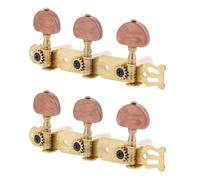 SUPVOX Clavijas de Afinación para Guitarra Clásica de 6 Cuerdas Clavijero Triple Botón Marrón Rojo Accesorio Resistente E Inoxidable para Guitarras de Madera