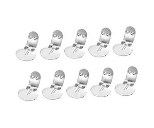 SUPVOX Clips Acero 10 Piezas para Inoxidable para Decoración de Plata y de Accesorios Sujeción Segura Zapatos DIY Proyecto de Calzado