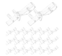 SUPVOX Clips Transparentes de Plástico para Cenefa de Persianas Horizontales de 1,81 Pulgadas, Juego de 20 Piezas, Soporte Oculto para Molduras, Accesorio para Cortinas y Toldos