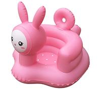 SUPVOX Cojín Inflable Silla de Suelo para Bebés, Silla de Baño Portátil Diseño Conejito, Seguro y Cómodo para Aprendizaje de Sentarse, Material Duradero, Uso en Baño y Juego, Compacto