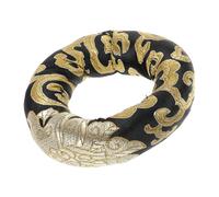 SUPVOX Cojín para Cuenco Sonoro Budista de Algodón 12 Cm Negro, Tapete Redondo Protector Artesanal, Accesorio para Meditación y Yoga, Almohadilla Decorativa para Oración y Terapia
