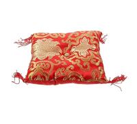 SUPVOX Cojín para Cuenco Tibetano Budista de 16 Cm, Almohadilla Cuadrada de Tela Bordada, Accesorio Decorativo para Cuencos Sonoros de Meditación, Suministros para Templo Budista