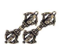 SUPVOX Colgante de Protección Tibetana de Latón Dorado, Amuleto Tradicional Tibetano Retro y Único, 2 Piezas Coleccionables para Símbolo de Fe y Estilo Vintage